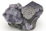 Purple Cube-Dodecahedron Fluorite Cluster - China #226153-1